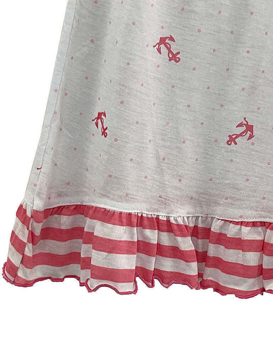 Ustyle Kids Nightdress Summer Cotton Pink