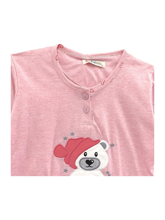 Ustyle Kinder Schlafanzug Sommerlich Baumwoll Rosa