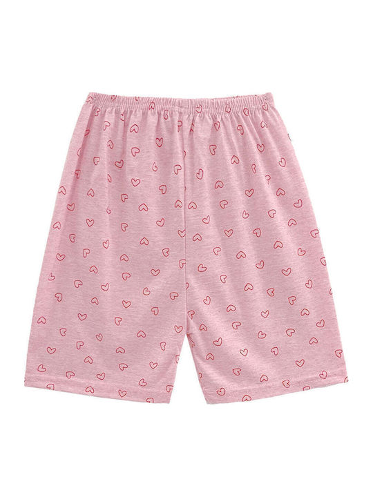 Ustyle Kinder Schlafanzug Sommerlich Baumwoll Rosa