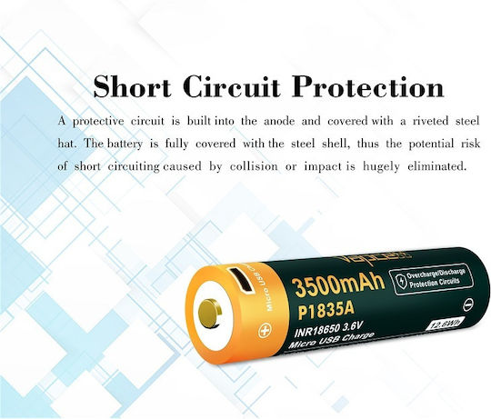Vapcell Rechargable Battery 18650 3500mAh 3.6V 1pcs