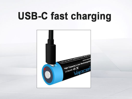 Vapcell Презареждаща батерия 14500 2250mAh 1.5V 1бр