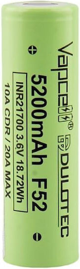 Vapcell Презареждаща батерия 21700 5200mAh 3.6V 1бр