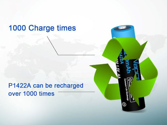 Vapcell Презареждаща батерия 14500 2250mAh 1.5V 1бр