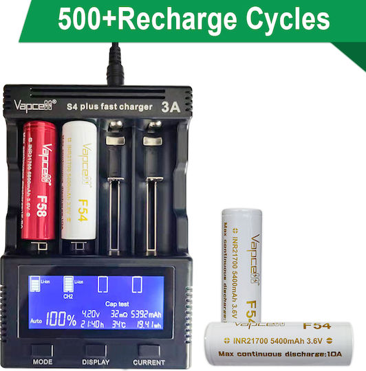 Vapcell Презареждаща батерия 21700 5400mAh 3.6V 1бр