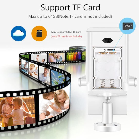 IP Surveillance Camera Wi-Fi Full HD 1080p Waterproof Battery Powered with Two-Way Communication