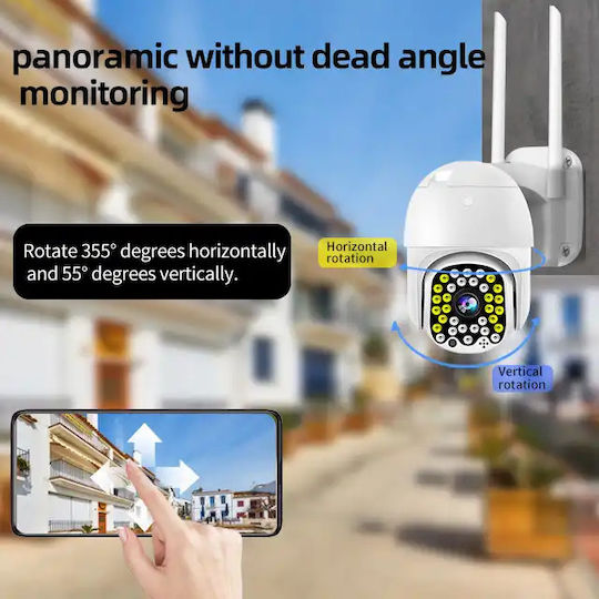 Cameră de Supraveghere IP Wi-Fi Full HD 1080p Rezistentă la Apă cu Obiectiv 2.5mm