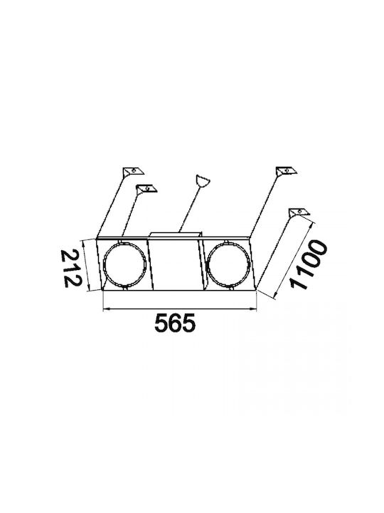 DIL Pendant Light Suspension for Socket G12 Silver