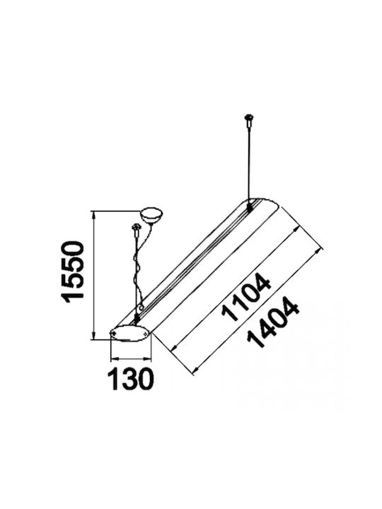 DIL XF121D Κρεμαστό Φωτιστικό Ανάρτηση για Ντουί G5 Ασημί