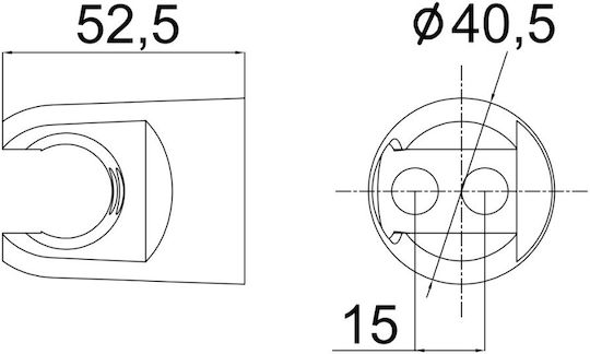 Karag Shower Head Holder Nero Opaco