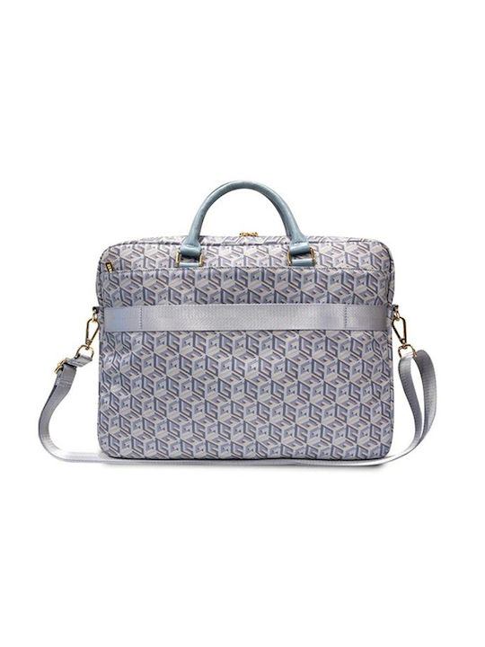 Guess GCube Stripes Tasche Schulter / Handheld für Laptop 16" in Blau Farbe