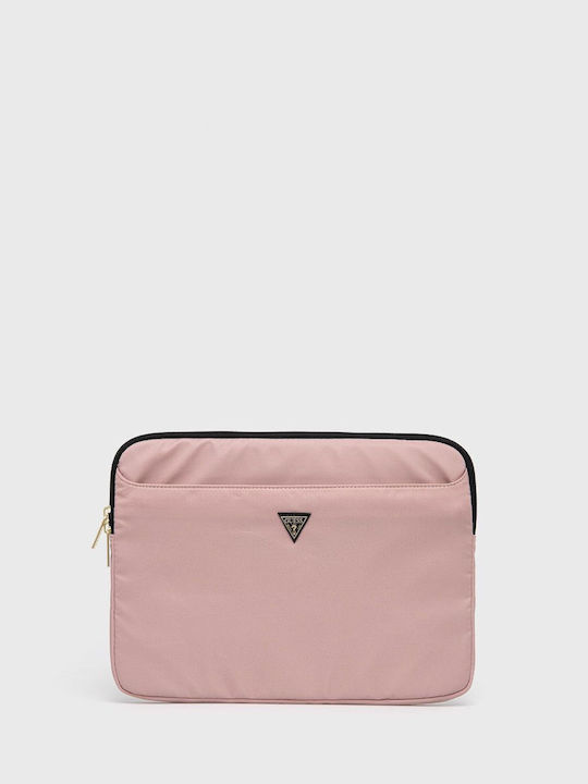 Guess Nylon Triangle Logo Laptop-Hülle 13" Rosa