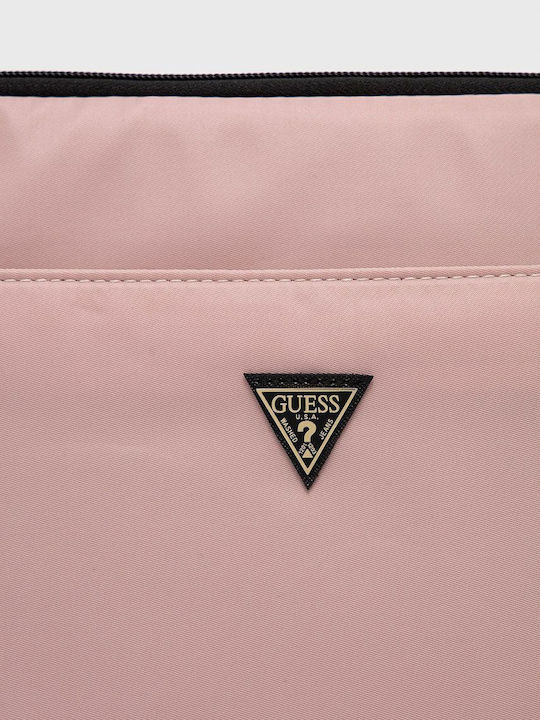 Guess Nylon Triangle Logo Geantă Husă pentru laptop 13" în culoarea Roz