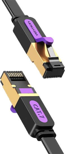 Vention Flaches U/UTP Kat.7 (10Gbps) Netzwerkkabel Ethernet 1,5m Schwarz
