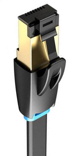 Vention Flat U/FTP (STP) Cat.8 40Gbps Network Cable Ethernet 1m Black