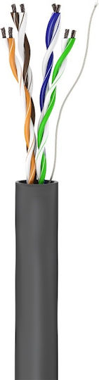 Goobay U/UTP Кат.5 (100Mbps) Мрежов Кабел Ethernet Без Конектори 100м Сив