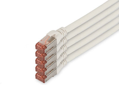 Digitus S/FTP Cat.6 Ethernet Network Cable 10m White 5pcs