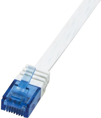 LogiLink Flat U/UTP Cat.6 Ethernet Network Cable 7.5m White 1pcs