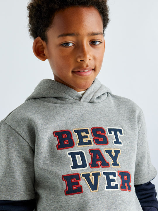 Mayoral Kids Sweatshirt with Hood Gray