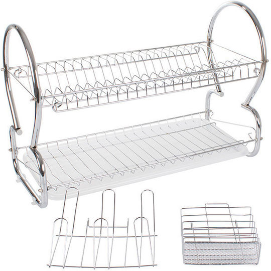 Verk Group Metallic Silver Sink Strainer 55x24x37.5cm