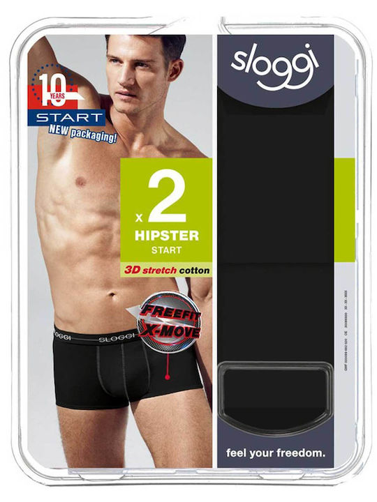 Start Hipster Men's Boxers Black 2Pack