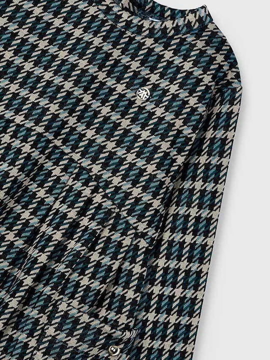 Rochie pentru Copii Mânecă lungă Carou Green