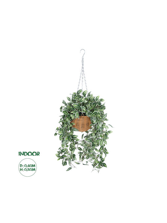 Globostar? Artificial Garden Golden Bell Willow Hanging Plant 20627 Τεχνητό Κρεμαστό Διακοσμητικό Φυτό Ιτίας Y50cm