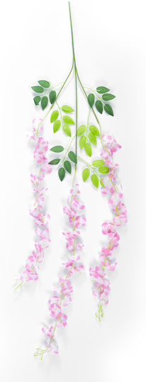 Globostar Artificial Garden Pale Pink Wisteria Flower Branch 21511 Set of 12 Artificial Decorative Wisteria Branches Soft Pink F45 X H120cm