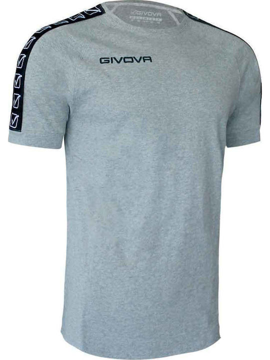 Givova Band Men's Athletic T-shirt Short Sleeve Gray