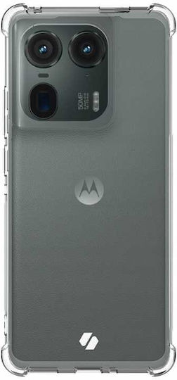 Spacecase Anti-shock Back Cover Σιλικόνης 1mm με Λουράκι Διάφανο (Motorola Edge 50 Ultra)