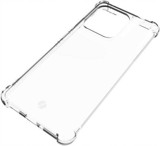 Spacecase Anti-shock Back Cover Σιλικόνης 1mm με Λουράκι Διάφανο (Motorola Edge 50 Ultra)
