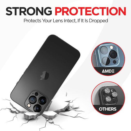Amdetech iPro+ Protecție Cameră Tempered Glass Transparent pentru iPhone 12 mini