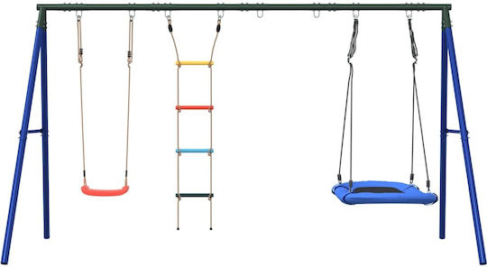 vidaXL Metal Double Swing 185x185x185cm Multicolour