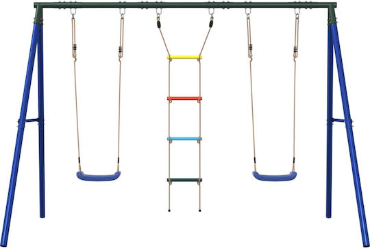 vidaXL Metal Double Swing 185x185x185cm Multicolour