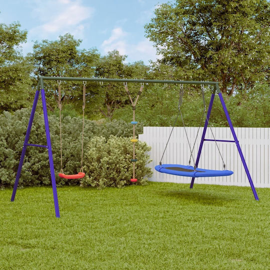 vidaXL Κούνια Διπλή Μεταλλική 185x185x185εκ. Πολύχρωμη