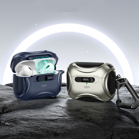ESR Cyber Flicklock Halolock Hülle Silikon in Blau Farbe für Apple AirPods Pro 2