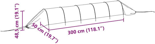 vidaXL 3281500 Seră Tunel cu Cadru Metalic