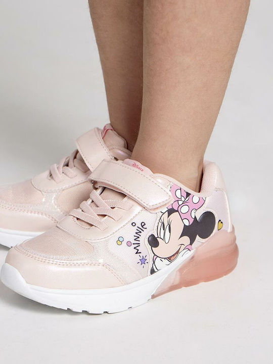 Παιδικά Sneakers με Σκρατς & Φωτάκια Ροζ