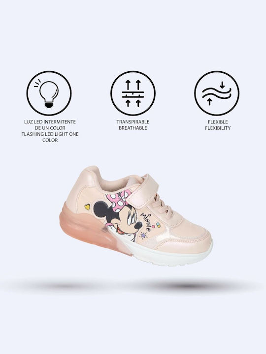 Παιδικά Sneakers με Σκρατς & Φωτάκια Ροζ