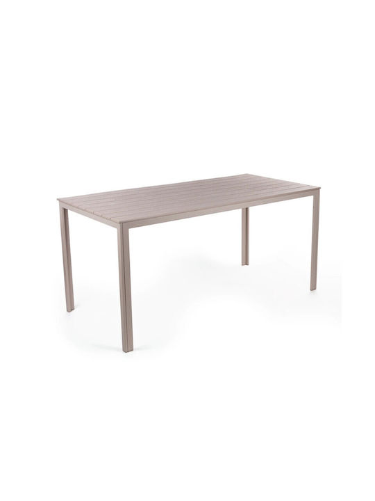 Metal Masa pentru spații exterioare Fredo Bej 156x78x74buc