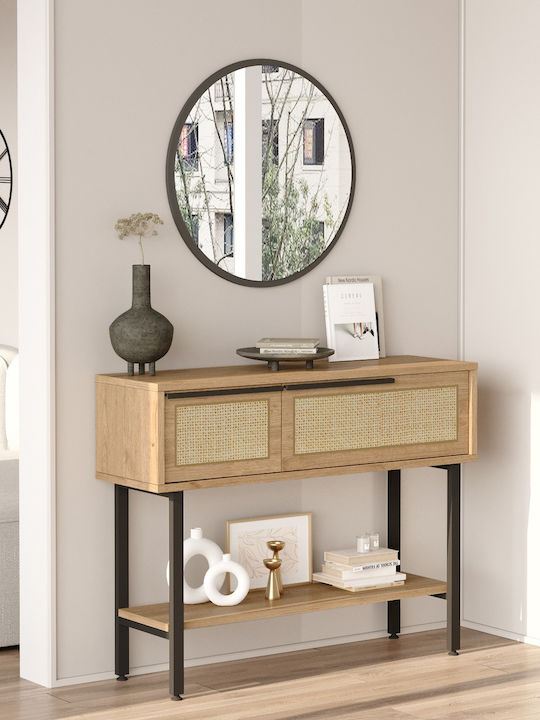Fulham Konsolemit Spiegel Natural/black L100xB29.5xH76cm