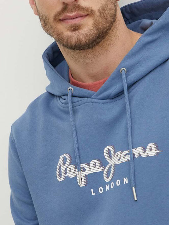 Sweatshirt with Hood Blue