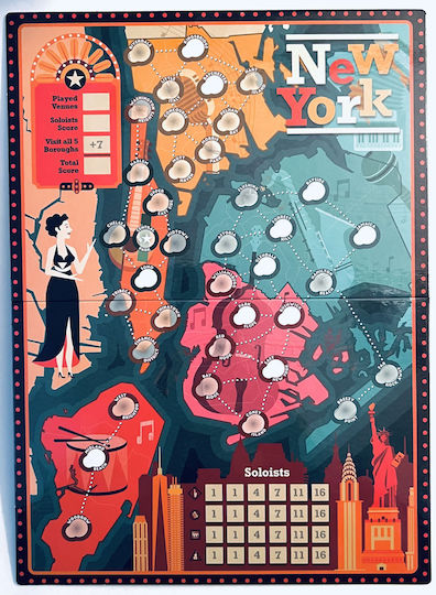Board Game On Tour Paris & New York for 1-8 Players 10+ Years Old (EN) Allplay