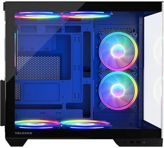 Modecom Panorama ARGB 3F Gaming Middle Tower Carcasă Calculator cu Fereastră Laterală Negru