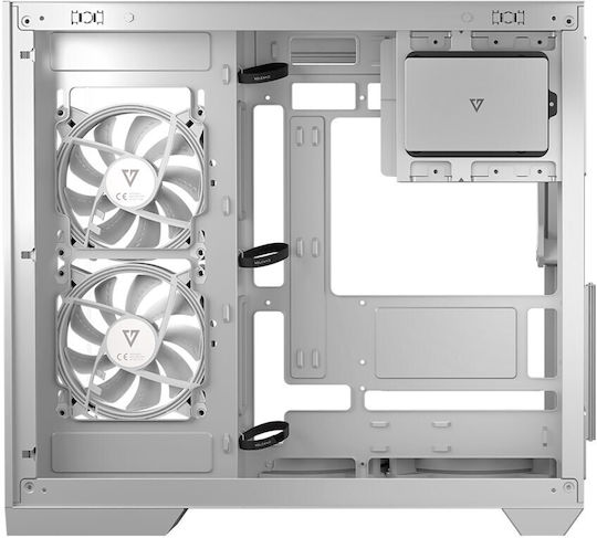 Modecom Panorama Gaming Midi Tower Κουτί Υπολογιστή με Πλαϊνό Παράθυρο Λευκό