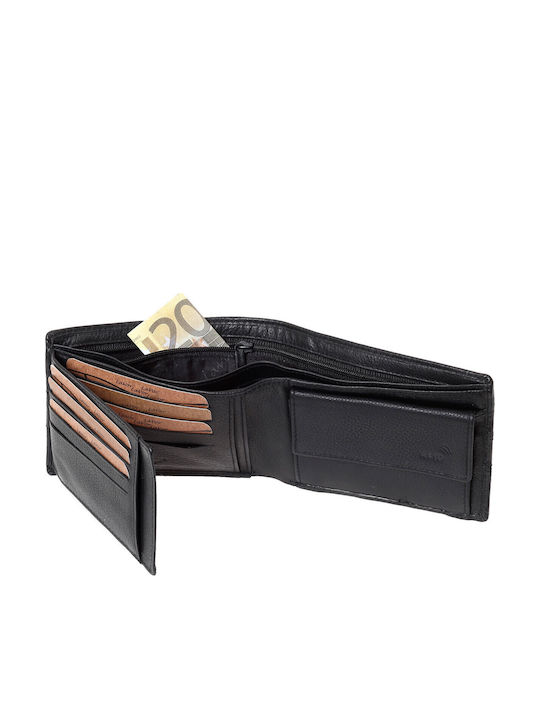 Leather Men's Wallet Classic with RFID Black