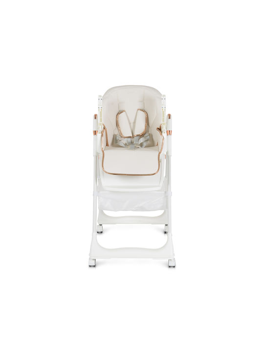 Moni Lindo Klappbarer Baby Hochstuhl mit Höhenverstellbar Weiß