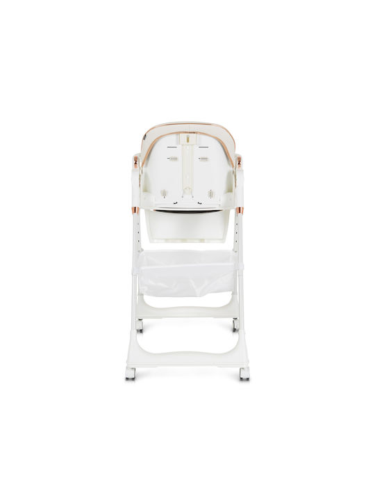 Moni Lindo Klappbarer Baby Hochstuhl mit Höhenverstellbar Weiß