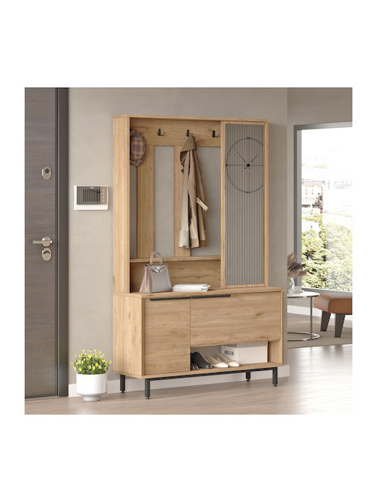 Laxfield Eingangsmöbel mit Schuhschrank Natural 112x35.5x178.2cm