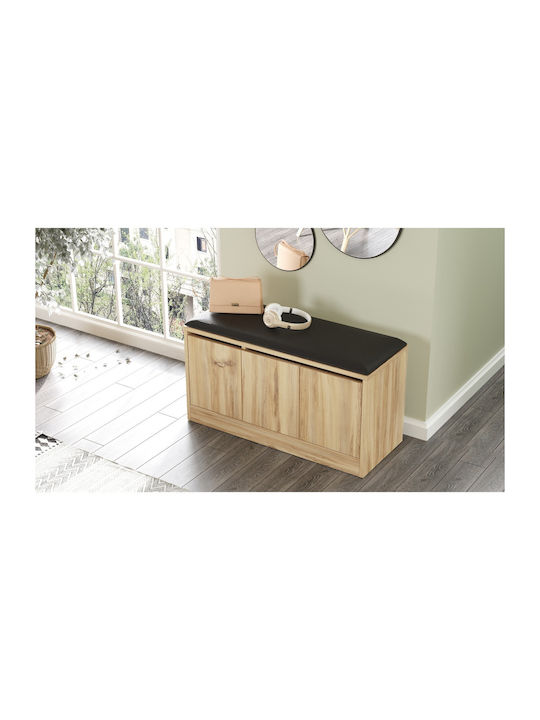 Crofton Entry Furniture with Shoe Rack & Bench Natural 89.6x35.5x45.8cm