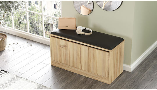 Crofton Entry Furniture with Shoe Rack & Bench Natural 89.6x35.5x45.8cm